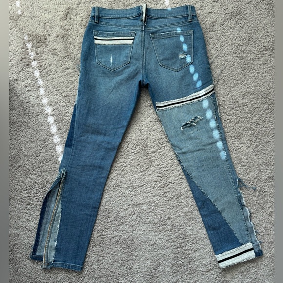 💙🦋LOFT Straight Cut Jeans with Patchwork - Picture 7 of 8